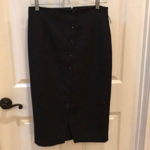 Black Midi Pencil Skirt